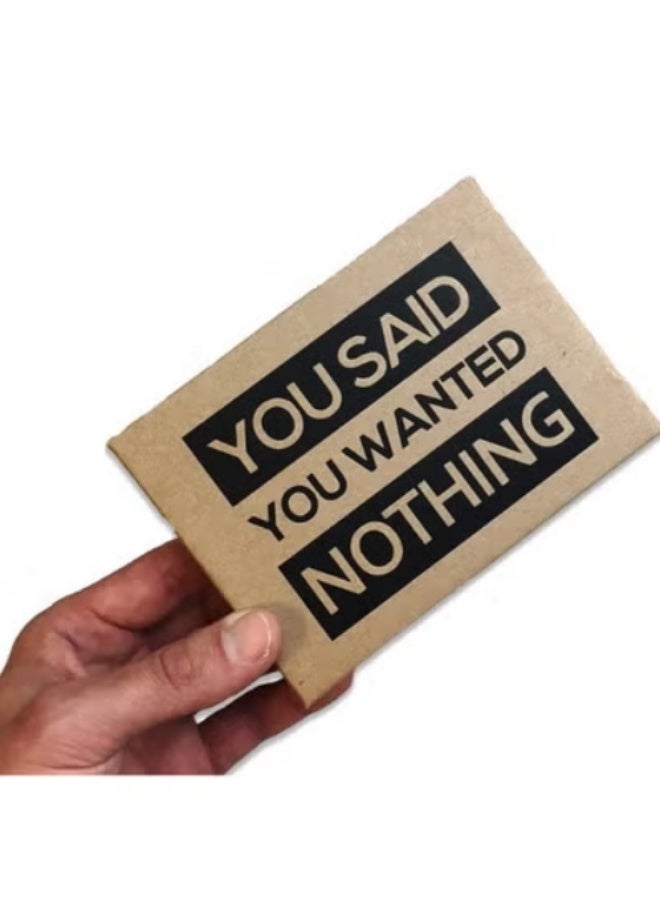 general Box of Nothing - Funny Gag Gift for People Who Want Nothing | Perfect Prank Stocking Stuffer for Birthdays, Anniversarie - Image 5
